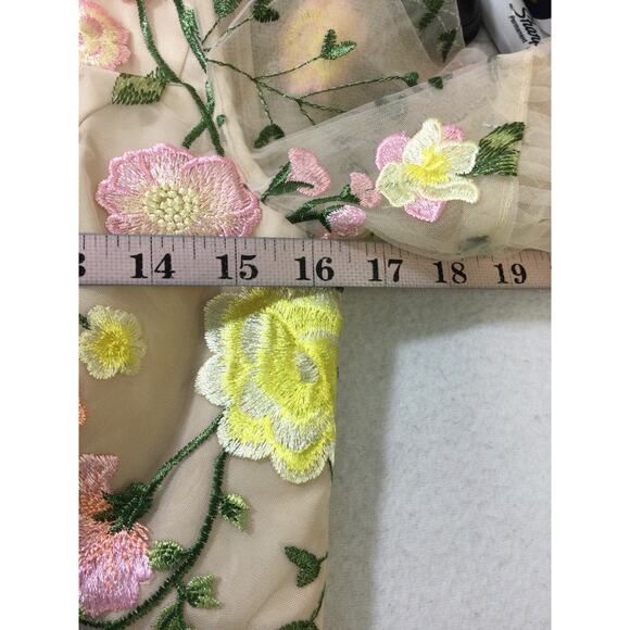 AW BRIDAL 4 S Cream Carole Floral Embroidered Formal Party Maxi Dress NEW B23 - Picture 6 of 8